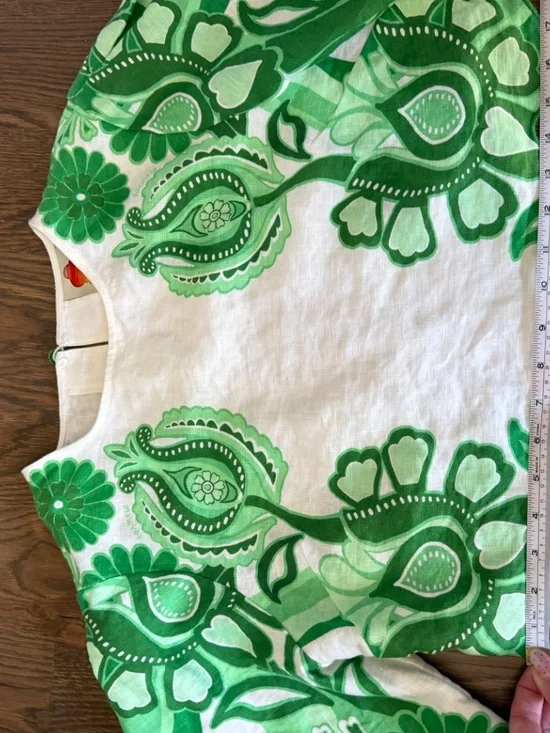 Farm Rio Festival Green Midi Skirt & Blouse - Picture 4 of 16